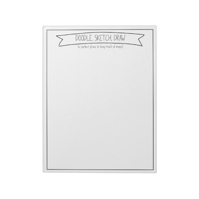Bloc-note Doodle, Croquis, Dessin (Tourné)