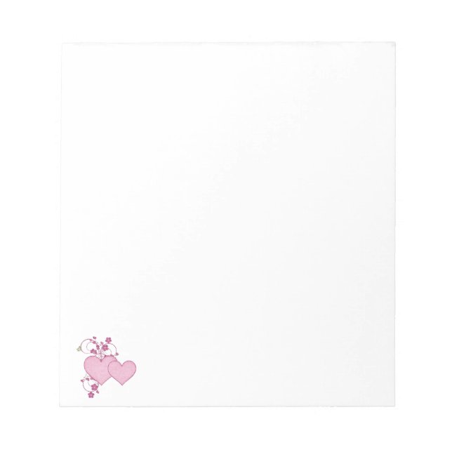 Bloc-note Double Pink Heart & Glitter D2 Valentine's Day (Devant)