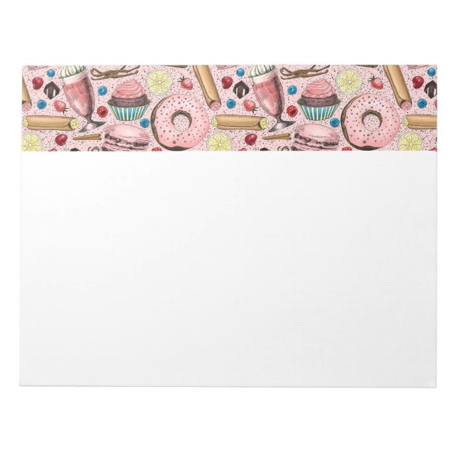 Bloc-note Douceurs sur rose (Devant)