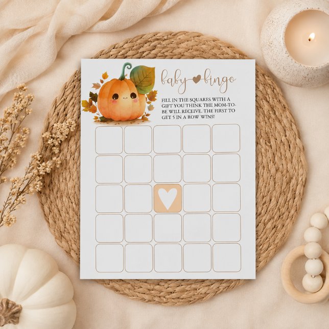 Bloc-note Doux Bingo de Bébé pour l'Automne de la Citrouille (Créateur téléchargé)