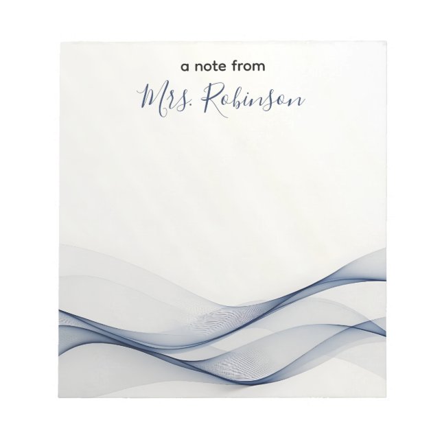 Bloc-note Doux Lignes Vives Appréciation de l'enseignant sur (Devant)