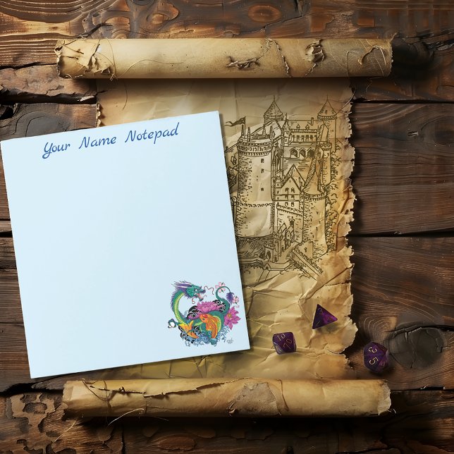 Bloc-note Dragon d'eau chinois Poisson Koi (Créateur téléchargé)