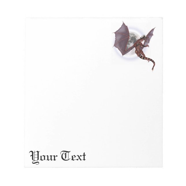 Bloc-note Dragon Rouge (Devant)