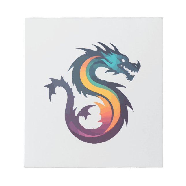 Bloc-note Dragon Vector Art Animal Moderne Ville Urbaine Gra (Devant)