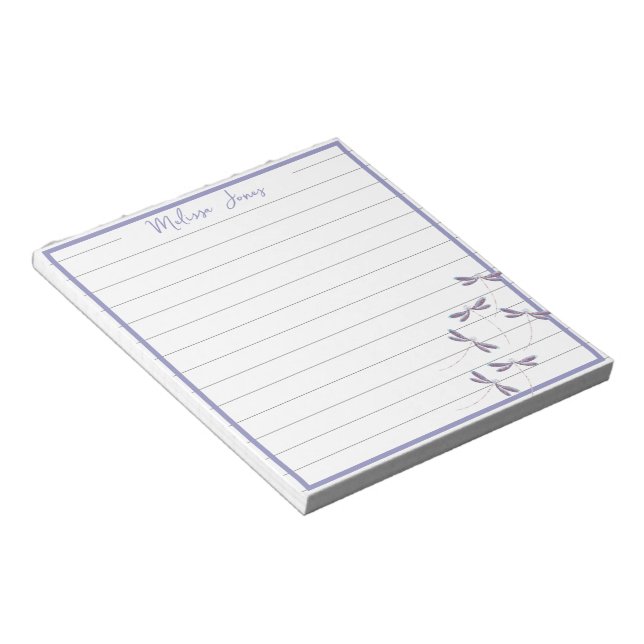 Bloc-note Dragonflies in flight personalized (Incliné)