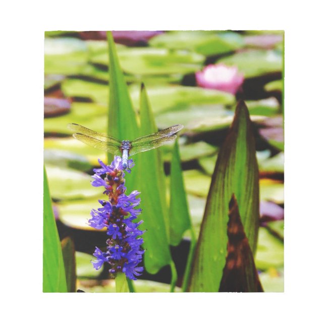 Bloc-note Dragonfly lotus and purple flower (Devant)