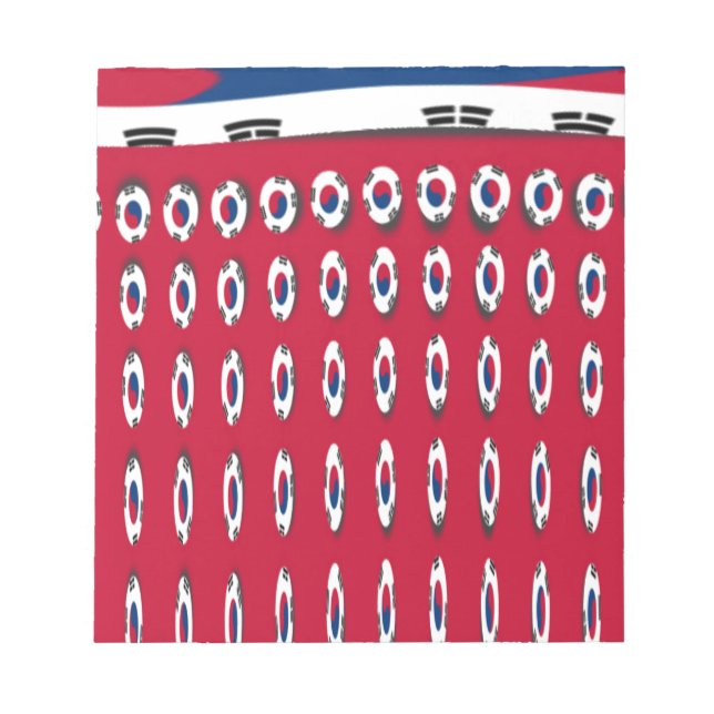 Bloc-note Drapeau à pois de la Corée du Sud (Devant)
