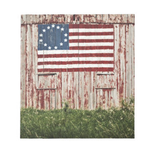Bloc-note Drapeau américain peint sur la grange