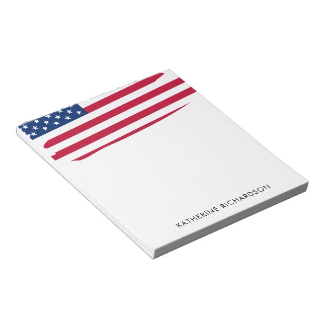 Bloc-note Drapeau américain personnalisé Patriotique USA (Incliné)