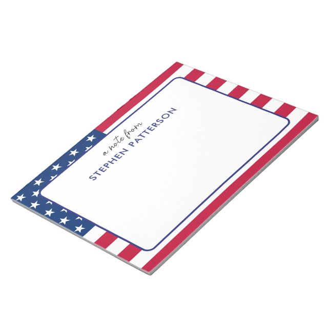 Bloc-note Drapeau américain personnalisé Patriotique USA (Incliné)