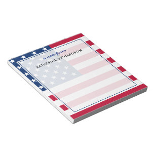Bloc-note Drapeau américain personnalisé Patriotique USA