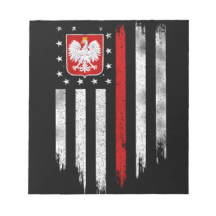 Bloc-note Drapeau américain polonais Combo Pologne Usa Polsk
