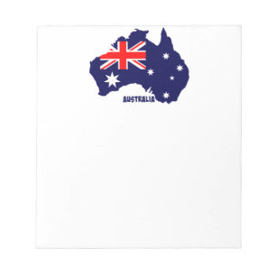 Bloc-note Drapeau australien et silhouette