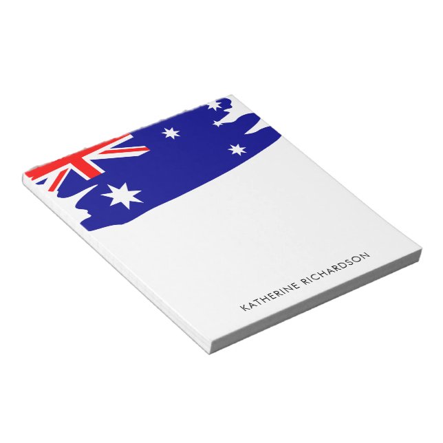 Bloc-note Drapeau australien personnalisé Australie (Incliné)