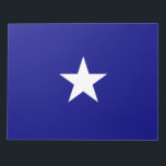 Bloc-note Drapeau bleu Bonnie<br><div class="desc">Ce dessin est orné du drapeau Bonnie Blue, qui était une bannière associée à diverses époques avec la République du Texas, la courte république de Floride occidentale et les états du sud de l'Amérique au début de la guerre civile américaine en 1861. Il sert aujourd'hui souvent de bannière représentative du...</div>