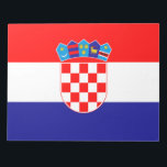 Bloc-note Drapeau de Croatie<br><div class="desc">Ce dessin présente le drapeau national de la Croatie, qui est un pays du sud-est de l'Europe. Elle borde la Slovénie au nord-ouest, la Hongrie au nord-est, la Serbie à l'est, la Bosnie-Herzégovine et le Monténégro au sud-est, et une frontière maritime avec l'Italie. La capitale de la Croatie est Zagreb...</div>