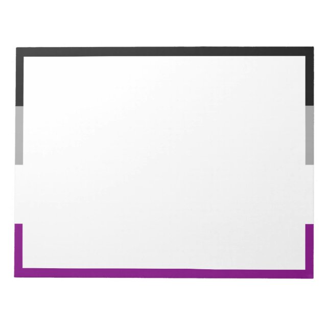 Bloc-note Drapeau de fierté asexué (Devant)