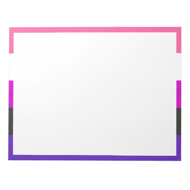 Bloc-note Drapeau de fierté genderfluid (Devant)