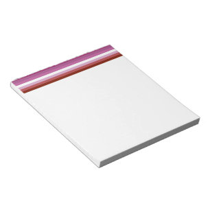 Bloc-note Drapeau de fierté lesbienne de SlipperyJoe's fémin