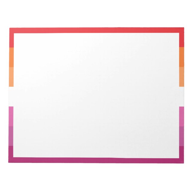 Bloc-note Drapeau de fierté lesbienne WLW (Devant)