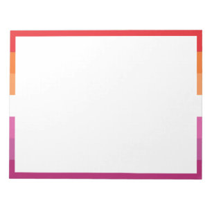 Bloc-note Drapeau de la fierté lesbienne