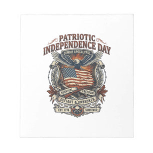 Bloc-note Drapeau de rouille patriotique Survivant Apocalyps