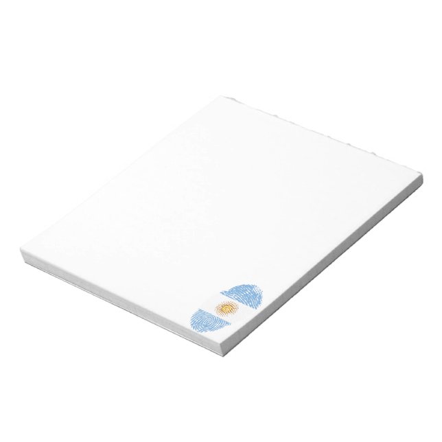 Bloc-note Drapeau d'empreintes tactiles argentin (Tourné)
