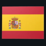 Bloc-note Drapeau espagnol (Espagne)<br><div class="desc">Ce dessin présente le drapeau de l'Espagne (connu en espagnol comme "España"), officiellement connu sous le nom de Royaume d'Espagne (en espagnol, "Reino de España"), qui est un pays du sud-ouest de l'Europe avec quelques poches de territoire à travers le détroit de Gibraltar et l'océan Atlantique. Son territoire continental européen...</div>