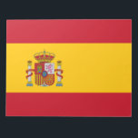 Bloc-note Drapeau espagnol (Espagne)<br><div class="desc">Ce dessin présente le drapeau de l'Espagne (connu en espagnol comme "España"), officiellement connu sous le nom de Royaume d'Espagne (en espagnol, "Reino de España"), qui est un pays du sud-ouest de l'Europe avec quelques poches de territoire à travers le détroit de Gibraltar et l'océan Atlantique. Son territoire continental européen...</div>
