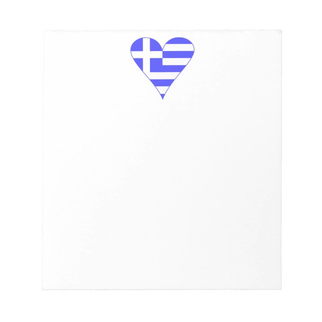 Bloc-note Drapeau Grec Heart Funky (Devant)