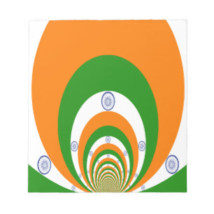 Bloc-note Drapeau indien Kaleidoscope : Unité et patriotisme
