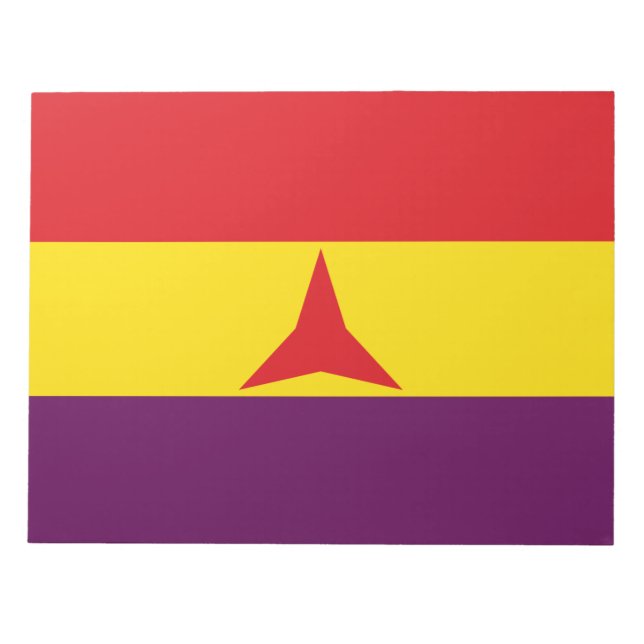 Bloc-note Drapeau international des brigades (Guerre civile  (Devant)