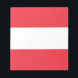 Bloc-note Drapeau patriotique autrichien<br><div class="desc">Le drapeau national de l'Autriche.</div>