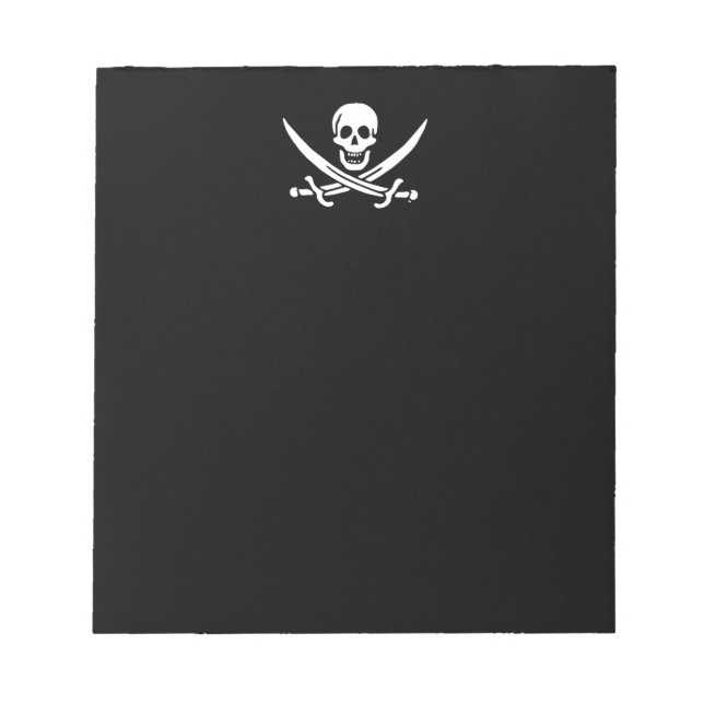 Bloc-note Drapeau pirate Jolly Roger (Devant)
