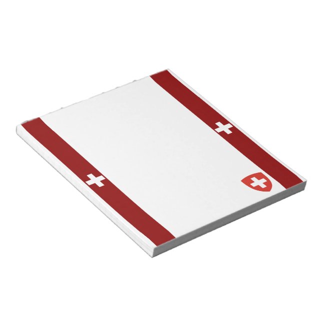 Bloc-note Drapeau suisse et armoiries (Incliné)