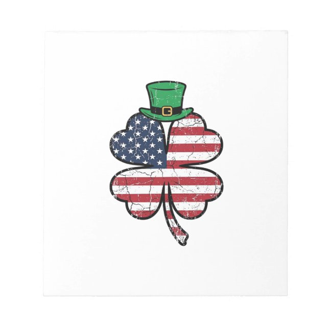 Bloc-note Drapeau Trèfle Vintage St. Patrick (Devant)