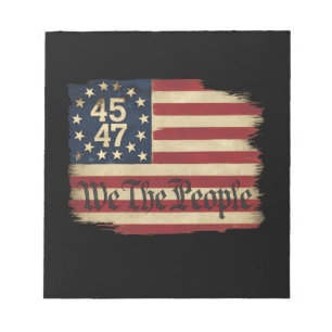 Bloc-note Drapeau vintage en détresse We The People Trump 45