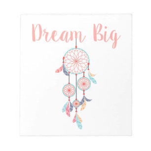 Bloc-note Dream Big Dreamcatcher Dream Catcher in Peach