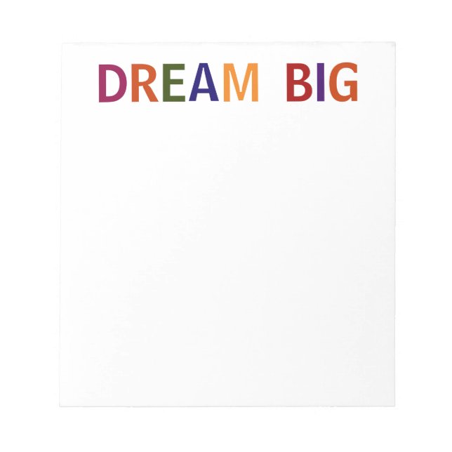 Bloc-note Dream Big Multicolore (Devant)