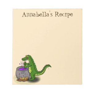 Bloc-note Drôle alligator vert cuisine dessin animé