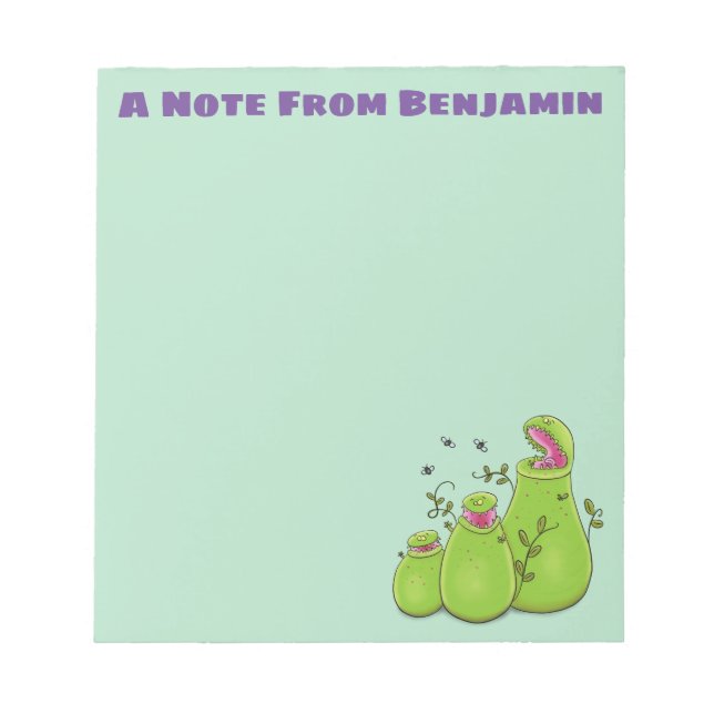 Bloc-note Drôle carnivore carnivore carnivore plante dessin  (Devant)