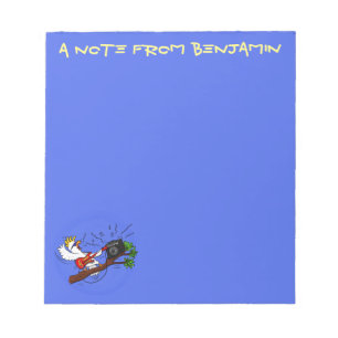 Bloc-note Drôle cockatoo jouant de la guitare rock dessin an