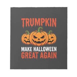 Bloc-note Drôle de citrouille Trumpkin Halloween Parodie