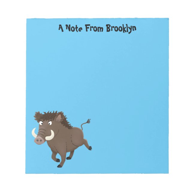 Bloc-note Drôle dessin humoristique de rasoir de sanglier (Devant)