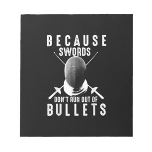 Bloc-note Drôle escrime Cadeau mignon Fencer Aimer Sword Fig