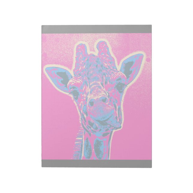 Bloc-note Drôle Giraffe Sticking out son langue (Tourné)