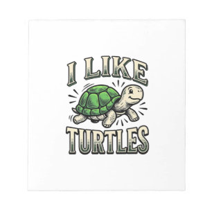 Bloc-note Drôle J'aime Les Tortues Vintage T-Shirt Tortue De