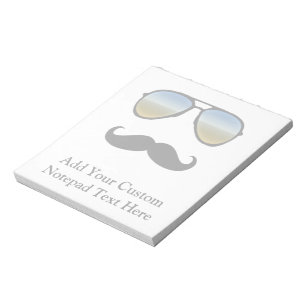 Bloc-note Drôle Lunettes de soleil Retro avec Moustache