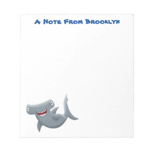 Bloc-note Drôle mignon requin marteau dessin animé