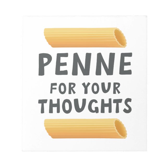 Bloc-note Drôle Pasta Pun (Devant)